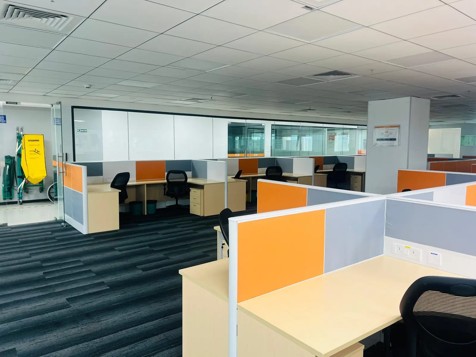Completed open-plan office floor